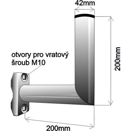 Držák antény na balkón,  žárový zinek,  délka 20cm1 