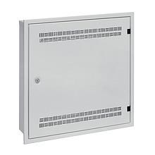 Solarix rozvaděč LC-18 do zdi s lištami 2U,  4U a 11U,  550x550 šedá RAL7035 s rámečkem k zazdění LC-18-55-15-W-G0 