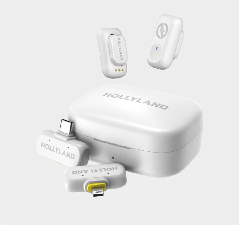 Hollyland LARK A1 Combo Ivory White,  with USB-C RX + Lightning RX + Charging Case0 