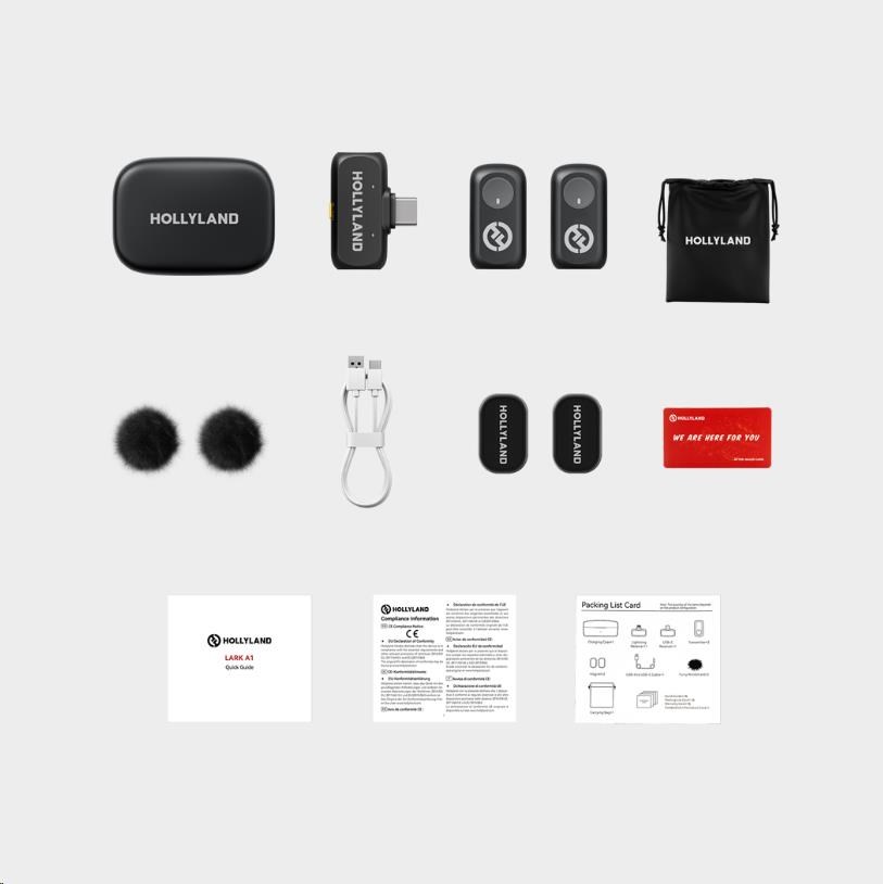 Hollyland LARK A1 Duo with USB-C RX + Charging Case1 