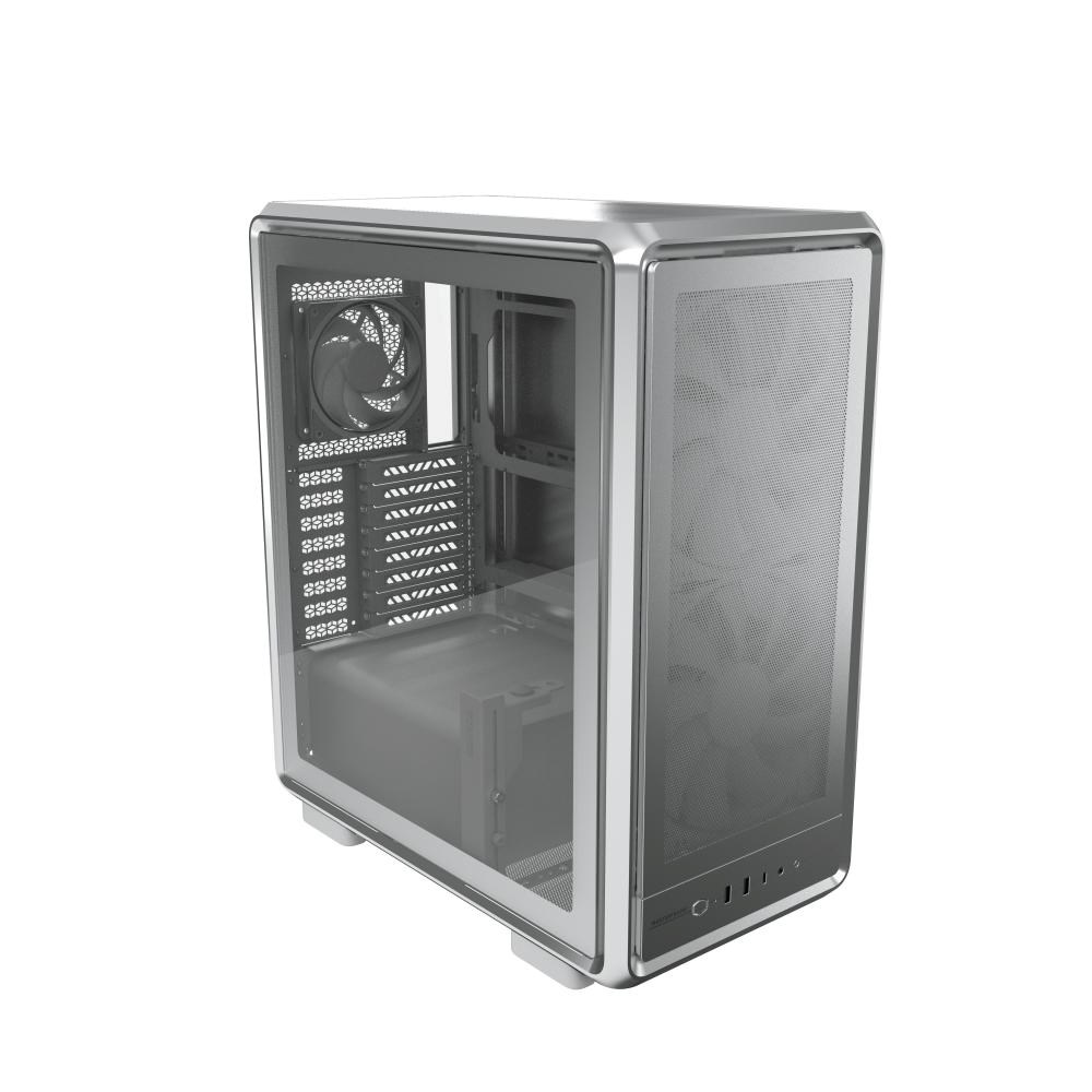 Cooler Master case MasterFrame 500 Mesh Silver,  Průhledná bočnice,  ATX,  2x 200mm Fan,  1x 120mm Fan,  Šedá0 