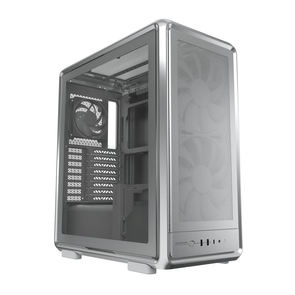 Cooler Master case MasterFrame 500 Mesh Silver,  Průhledná bočnice,  ATX,  2x 200mm Fan,  1x 120mm Fan,  Šedá1 