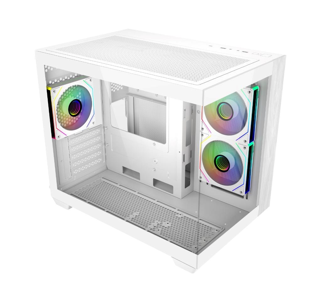 Cooler Master case Elite 481 Wood,  ATX,  Průhledná bočnice,  3x 120mm ARGB Fan,  Bílá1 