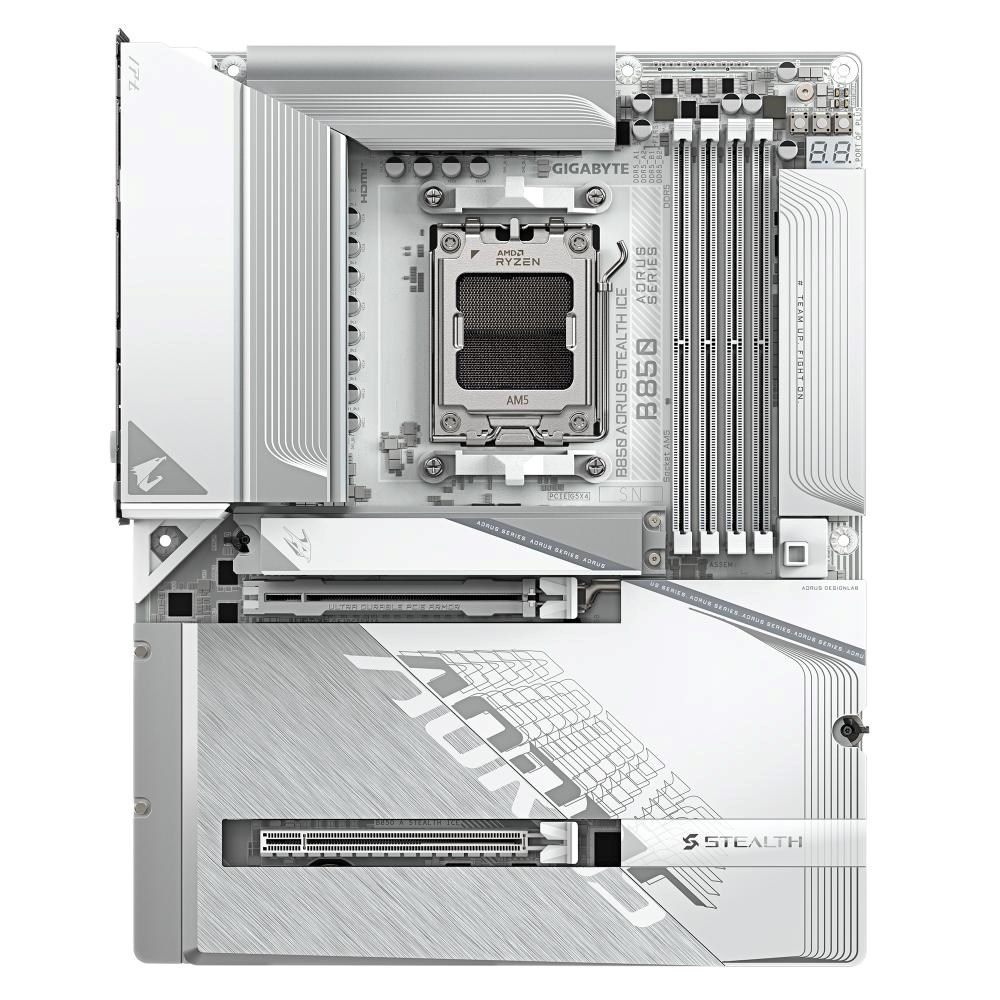 GIGABYTE MB Sc AM5 B850 AORUS STEALTH ICE,  AMD B850,  4xDDR5,  1xHDMI2 