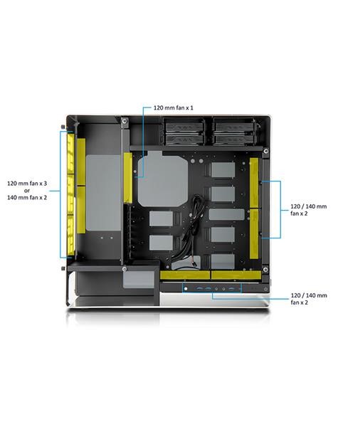 IN WIN case 909,  Full Tower,  bez zdroja,  čierna,  USB 3.12 