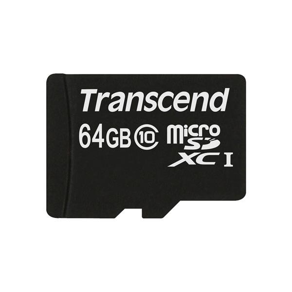Karta TRANSCEND MicroSDXC 64 GB Class 10, UHS-I (45 MB/s)0 