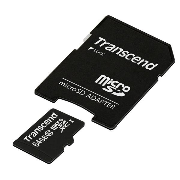 Karta TRANSCEND MicroSDXC 64 GB Class 10, UHS-I (45 MB/s)2 