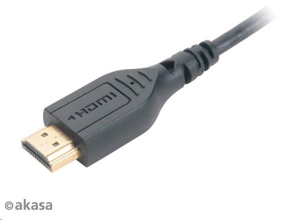 Kábel AKASA HDMI Micro na HDMI,  podpora Ethernetu,  rozlíšenie 2K a 4K,  pozlátené konektory,  1, 5 m2 