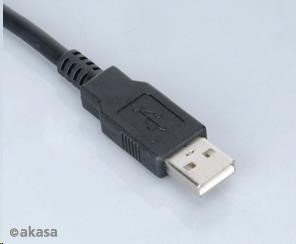 AKASA kábel interný USB na externý USB (typ - M),  USB 2.0,  40cm2 