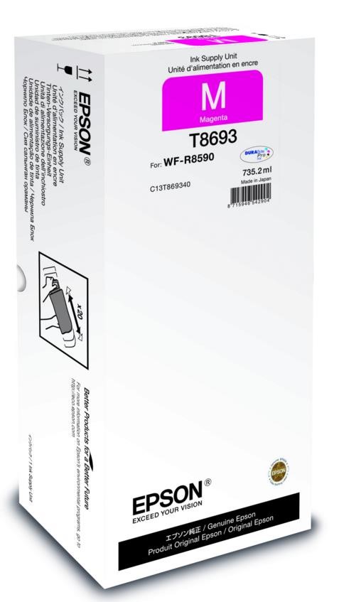 Atramentová tyčinka EPSON Recharge XXL pre formát A3 - 75.000 str. Magenta 735, 2 ml0 