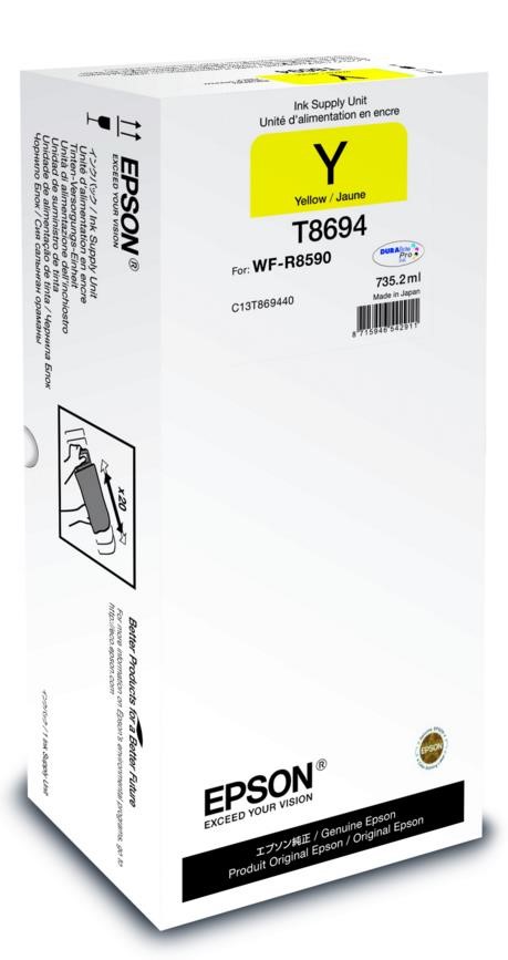 Atramentová tyčinka EPSON Recharge XXL pre formát A3 - 75.000 str. Žltá 735, 2 ml0 