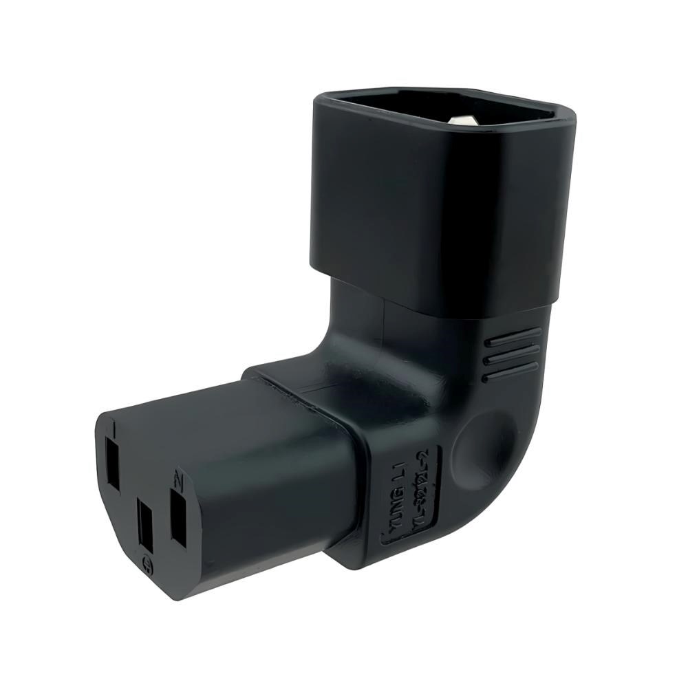 Adaptér vertikálně úhlový IEC C13 na IEC C14 napětí 230V,  10A0 