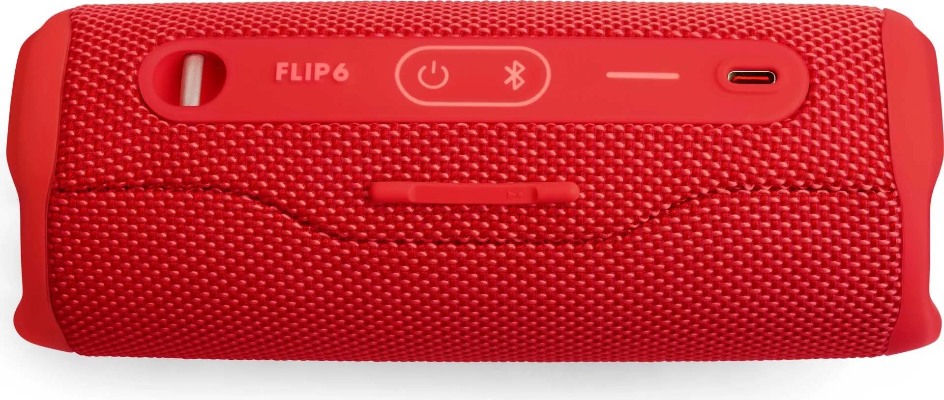 JBL Flip 6 Red přenosný vodotěsný Bluetooth reproduktor,  IP67,  12 hodin přehrávání,  ochrana USB nabíjení,  červená3 