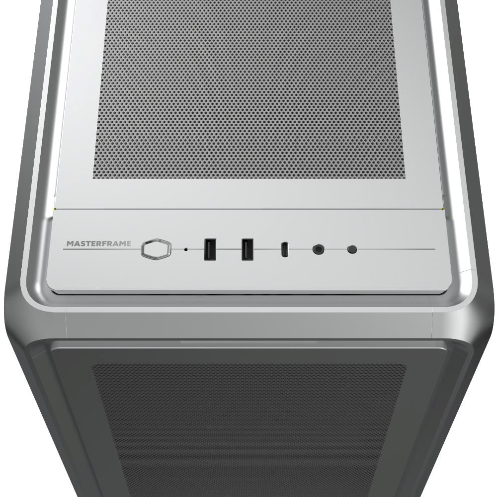 Cooler Master case MasterFrame 600 Mesh Silver ARGB,  Průhledná bočnice,  ATX,  2x 200mm ARGB Fan,  1x 120mm ARGB Fan,  Šedá11 