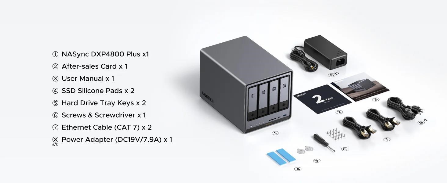 UGREEN NASync DXP4800 Plus (6C/ Gold8505/ 4, 4GHz/ 8GBRAM/ 4xSATA/ 2xM.2/ 1x2, 5GbE/ 1x10GbE/ 2xUSB2.0/ 2xUSB3.2/ 1xUSB-C/ HDMI/ SD)9 