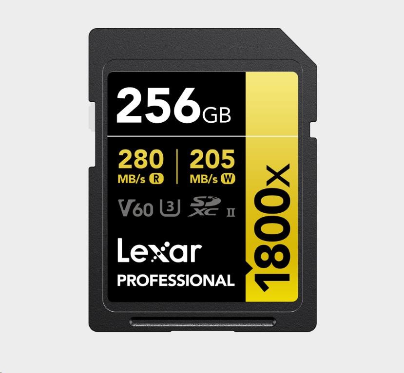 Lexar SDXC Pro 1800x U3 UHS-II R280/ W210 (V60) 256GB0 