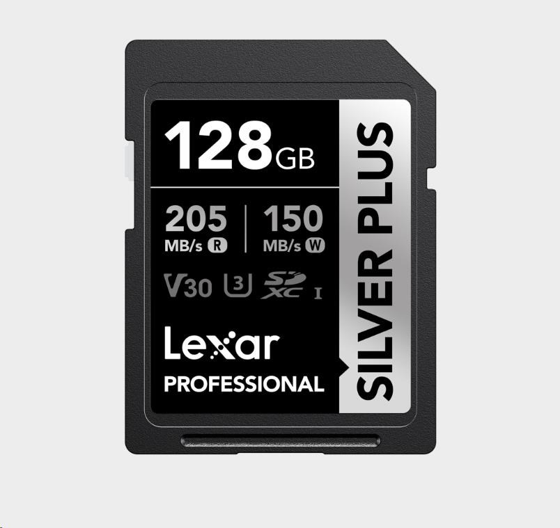 Lexar 128GB Pro SILVER PLUS SDXC C10 V30 U3