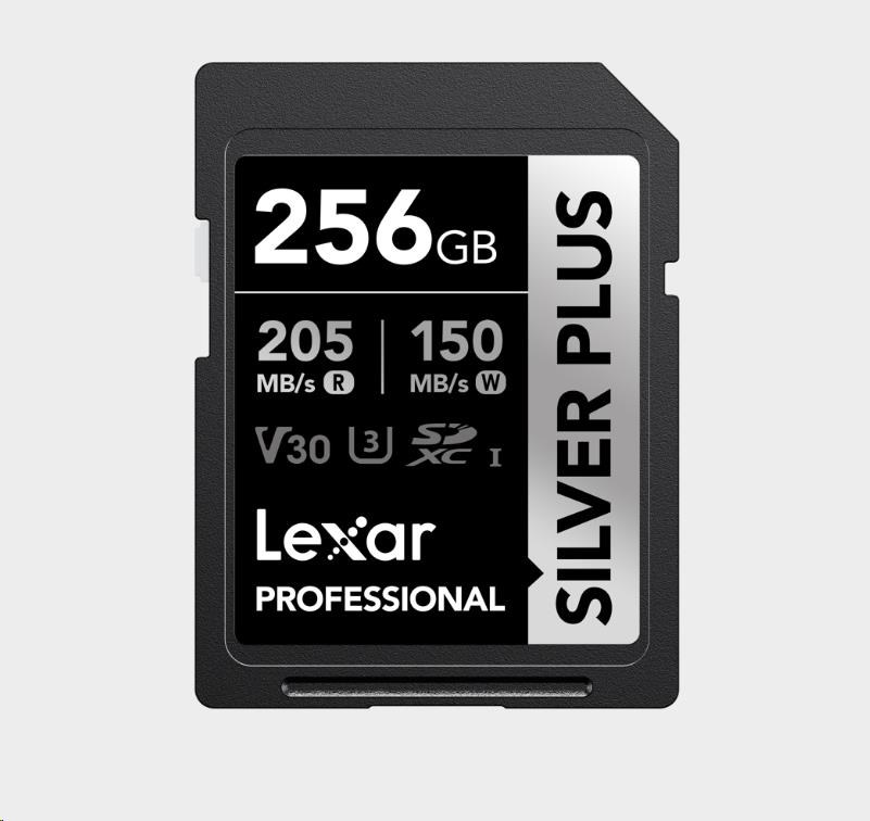 Lexar 256GB Pro SILVER PLUS SDXC C10 V30 U3