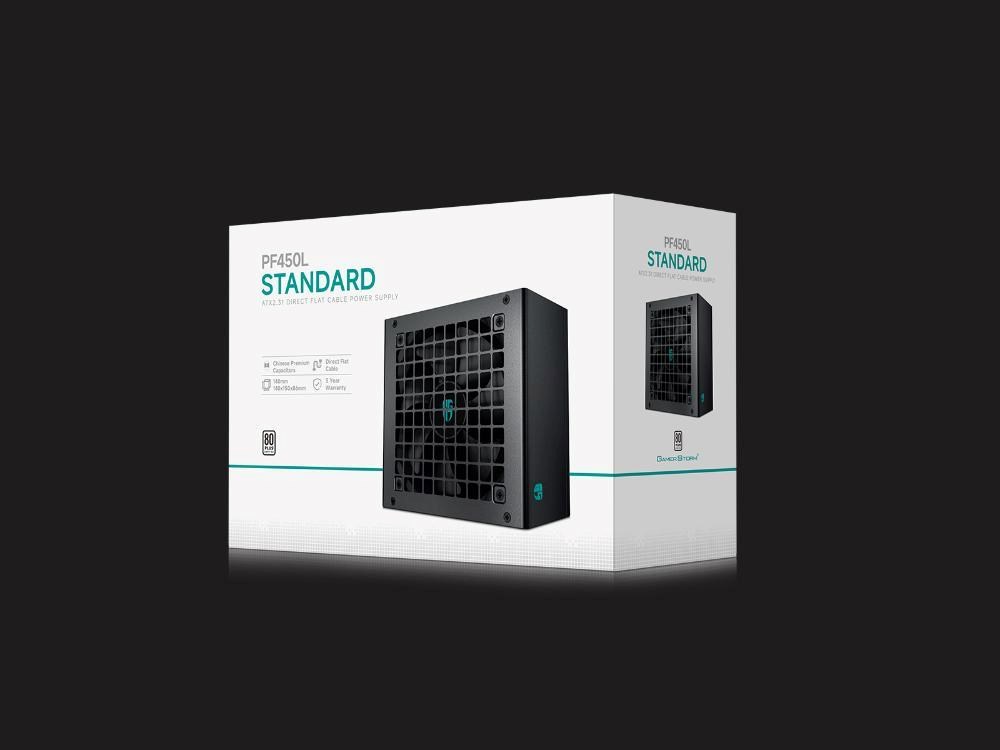 DEEPCOOL GAMERSTORM zdroj 450W PF450L,  120mm,  80+,  černá7 