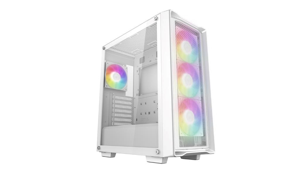 DEEPCOOL Case CG580 WH,  ATX,  Průhledná bočnice,  bílá0 
