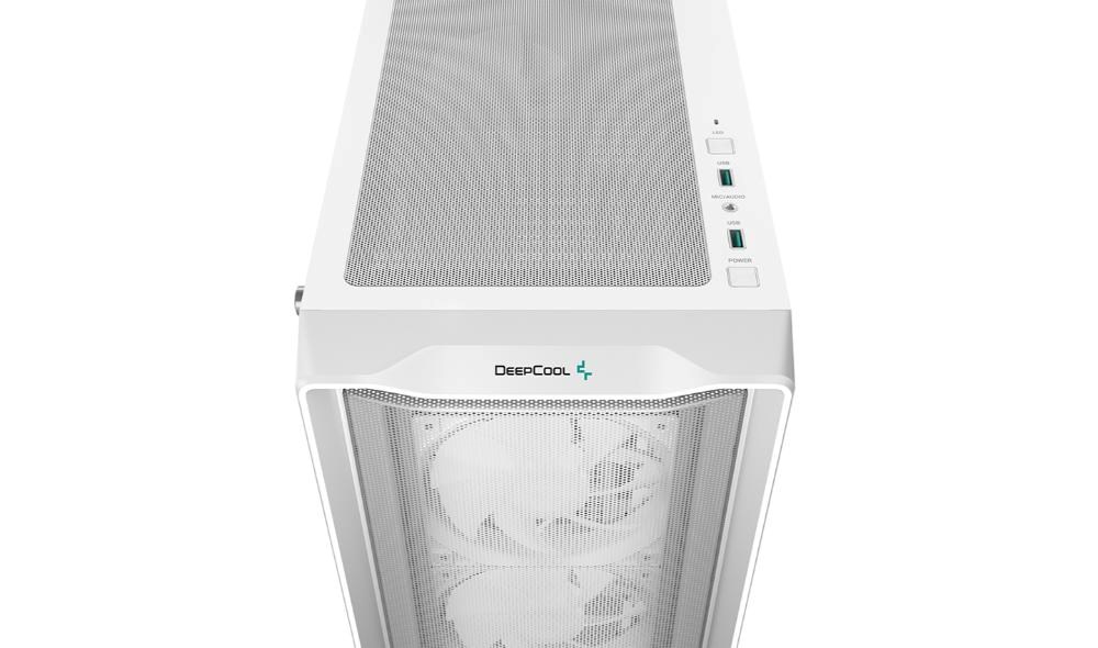 DEEPCOOL Case CG580 WH,  ATX,  Průhledná bočnice,  bílá6 