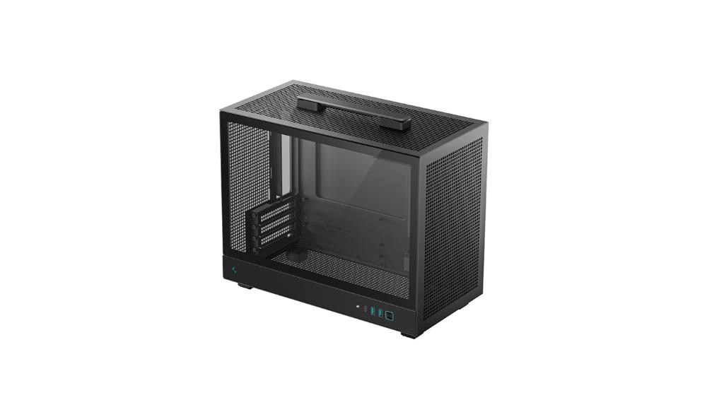 DEEPCOOL Case CH160 PLUS,  mATX,  Průhledná bočnice,  černá0 