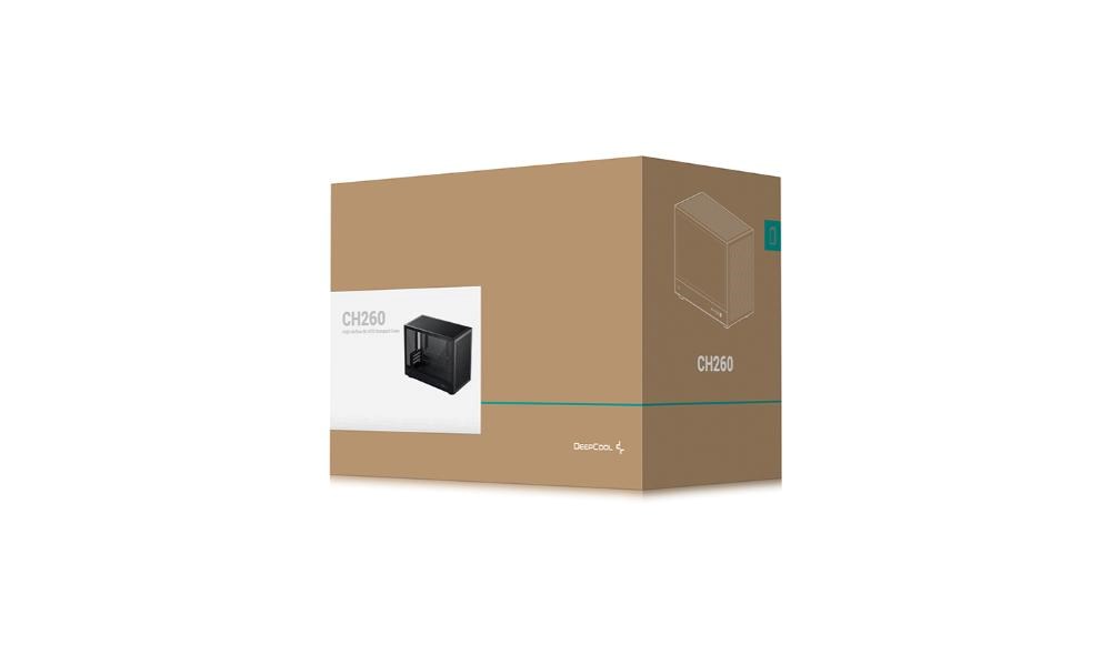 DEEPCOOL Case CH260,  mATX,  Průhledná bočnice,  černá10 