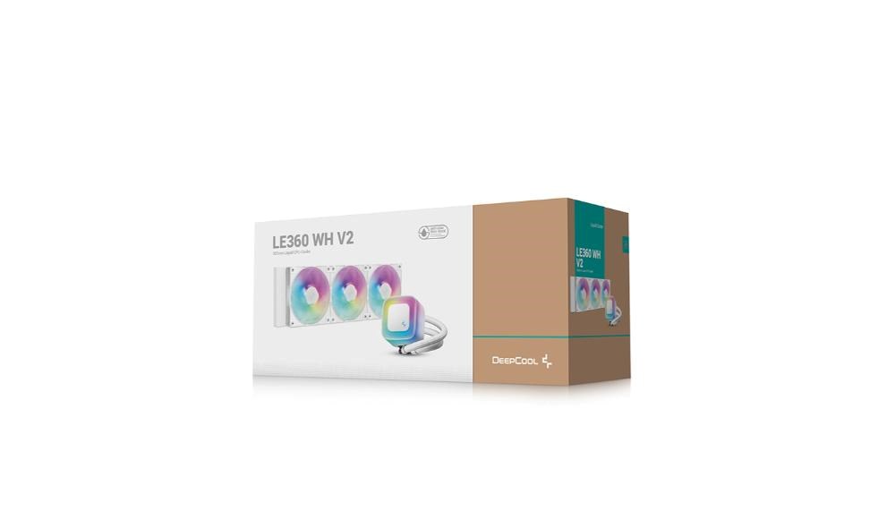 DEEPCOOL Vodní chladič LE360 WH V2,  ARGB,  3x120mm,  AM5,  LGA1851,  bílá5 