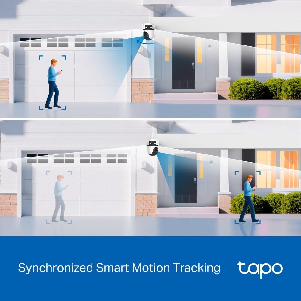 TP-Link Tapo C545D venkovní/ outdoor otočná kamera (2x 3MP,  2K 1296p,  IR 30m,  WiFi,  1x100Mb/ s,  micro SD card)4 