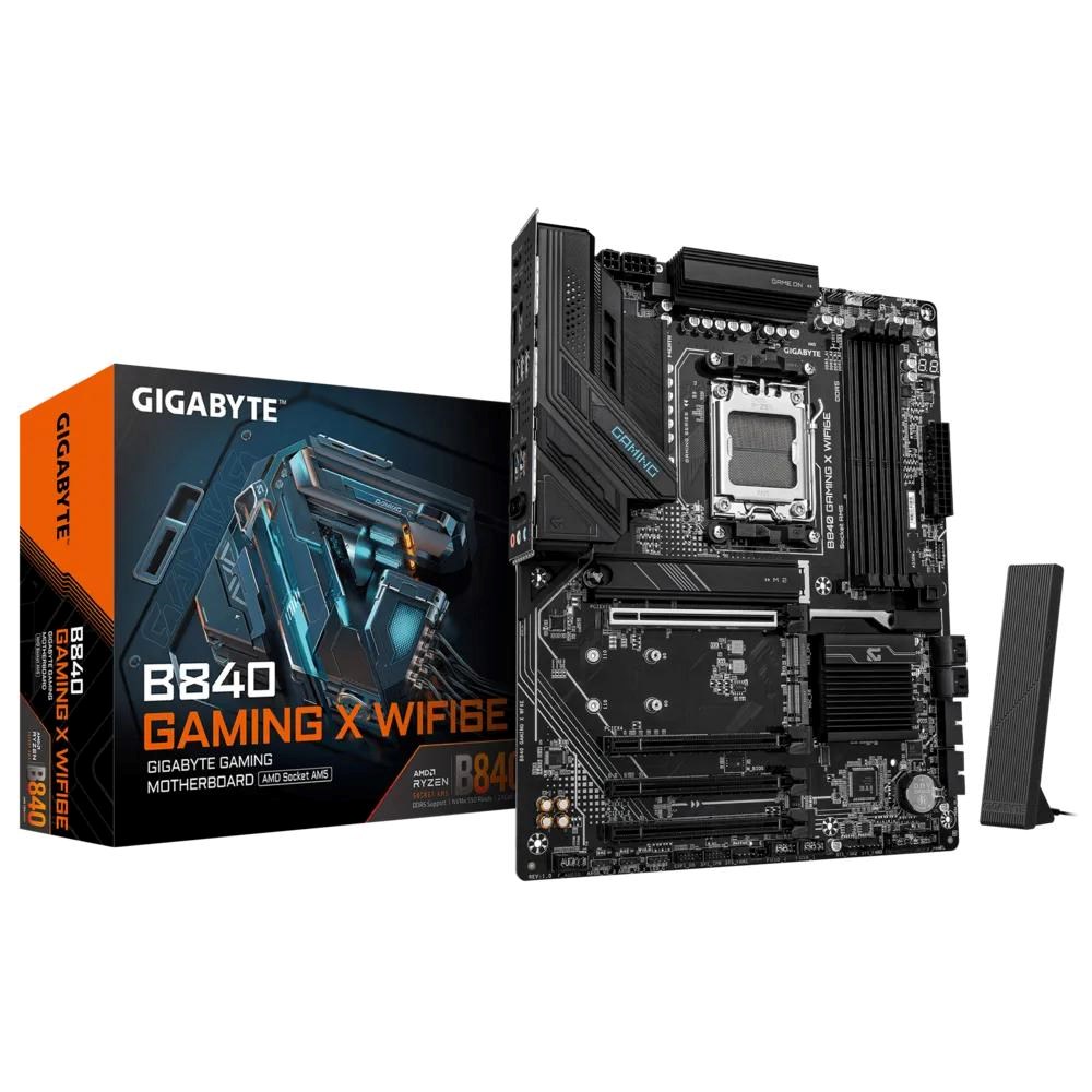 GIGABYTE MB Sc AM5 B840 GAMING X WF6E,  AMD B840,  4xDDR5,  WIFI,  DP,  HDMI,  ATX0 