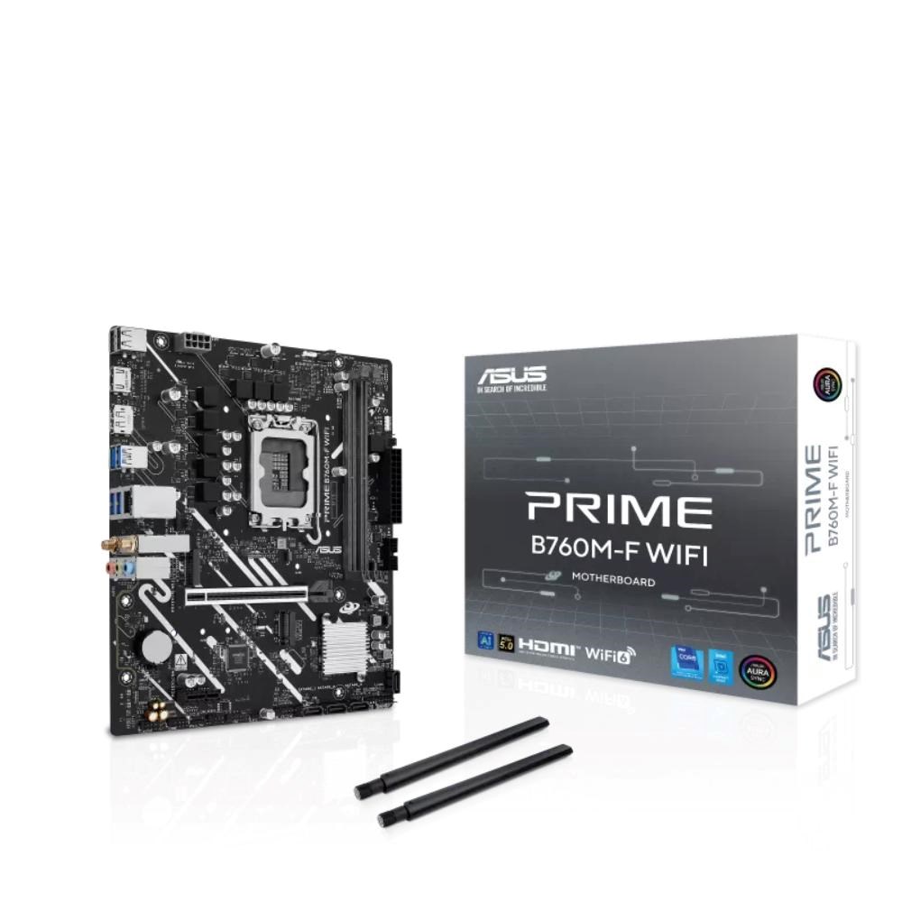 ASUS MB Sc LGA1700 PRIME B760M-F WIFI,  Intel B760,  2xDDR5,  WiFi,  1xDP,  1xHDMI,  mATX8 