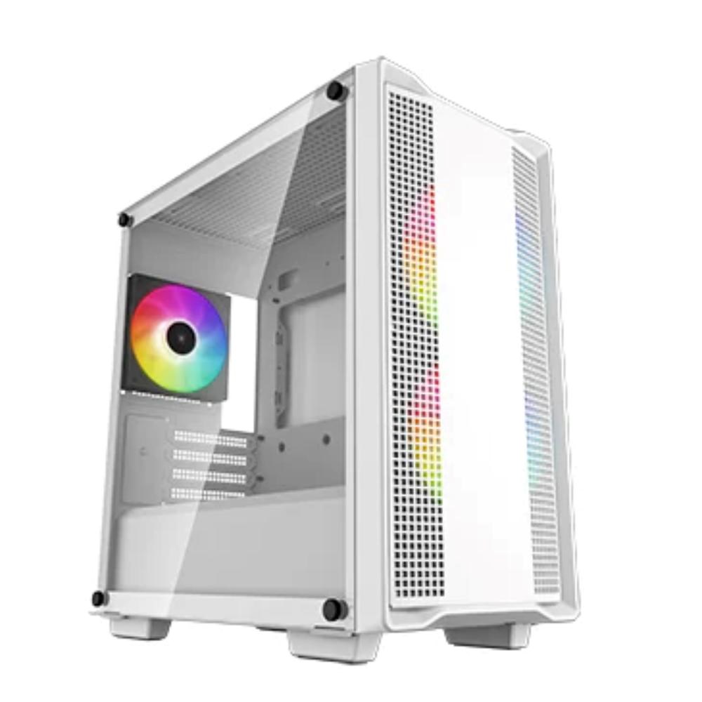 DEEPCOOL Case CC360 WH ARGB,  mATX,  Průhledná bočnice,  3x120mm Fan,  bílá0 