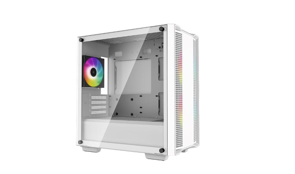 DEEPCOOL Case CC360 WH ARGB,  mATX,  Průhledná bočnice,  3x120mm Fan,  bílá5 