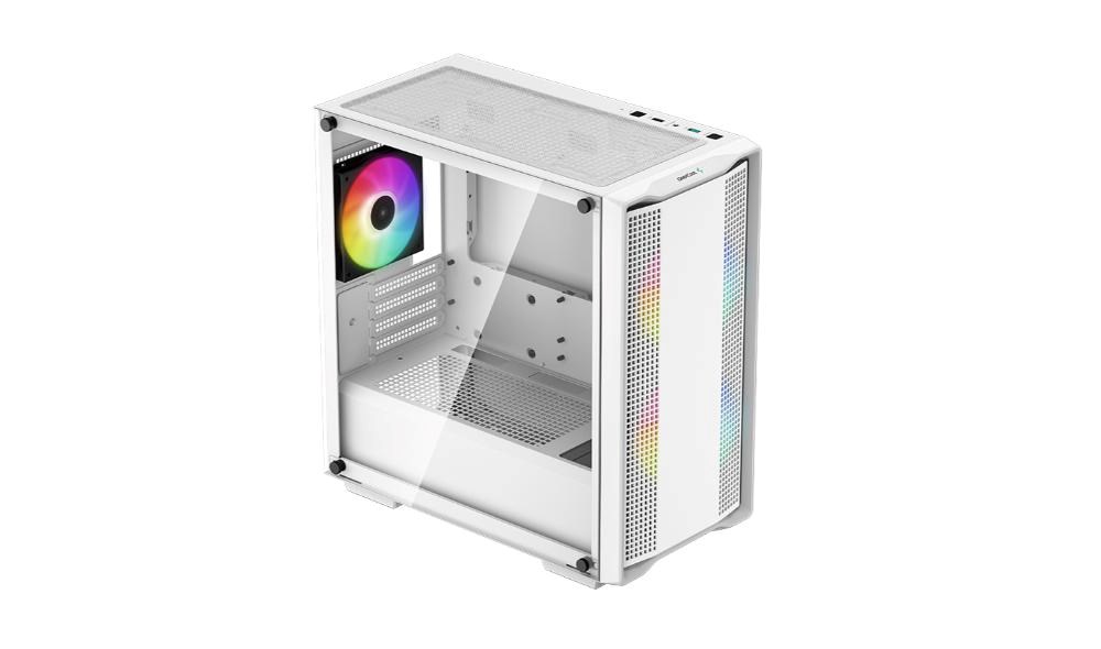 DEEPCOOL Case CC360 WH ARGB,  mATX,  Průhledná bočnice,  3x120mm Fan,  bílá10 