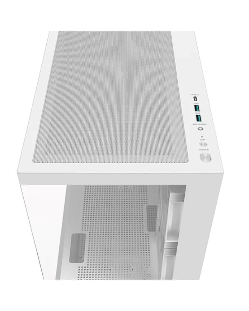 DEEPCOOL Case CG380 3F WH,  mATX,  ARGB,  Průhledná bočnice,  3x120mm Fan,  bílá2 