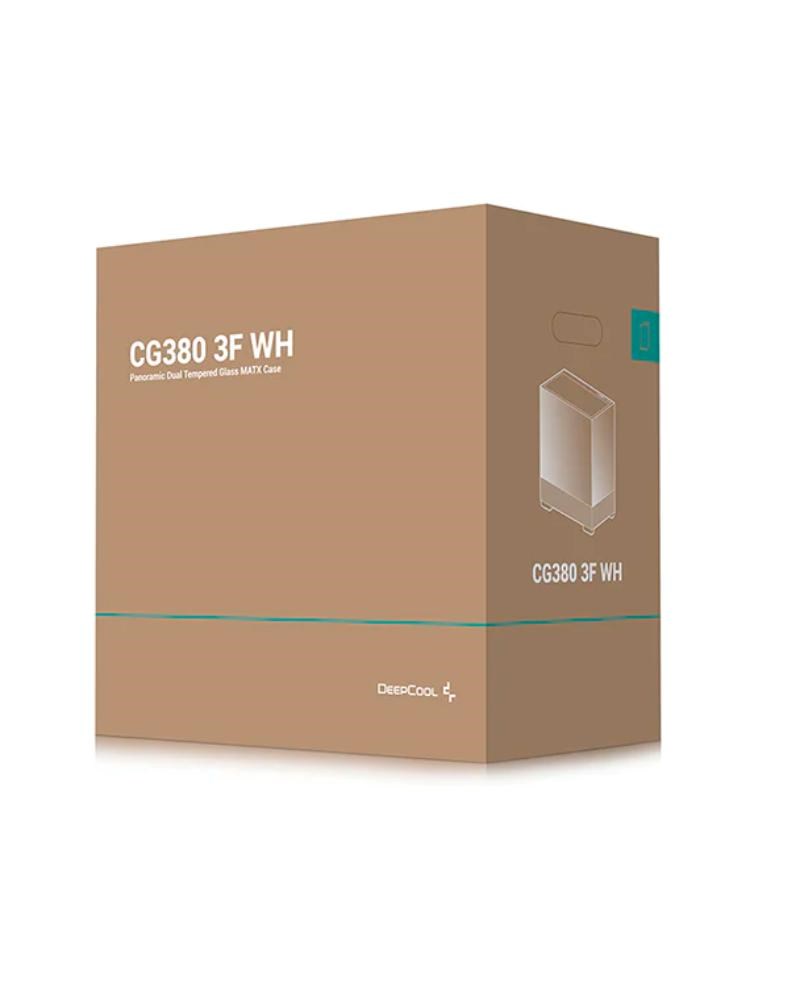 DEEPCOOL Case CG380 3F WH,  mATX,  ARGB,  Průhledná bočnice,  3x120mm Fan,  bílá5 