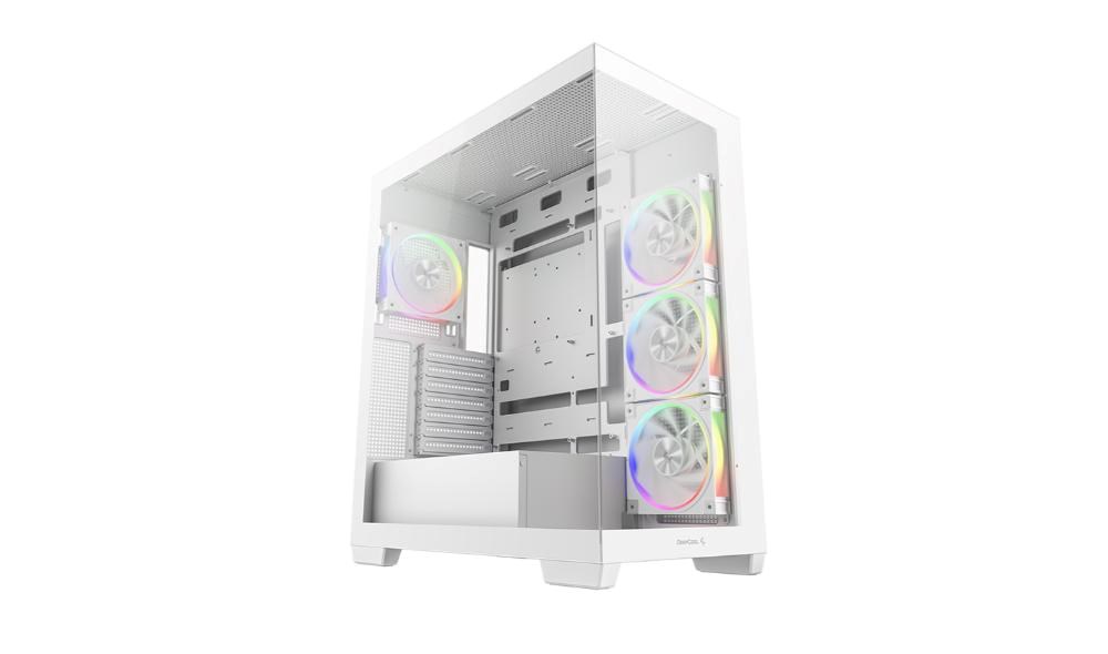 DEEPCOOL Case CG580 4F V2 WH,  ATX,  Průhledná bočnice,  4x120mm ARGB,  bílá12 