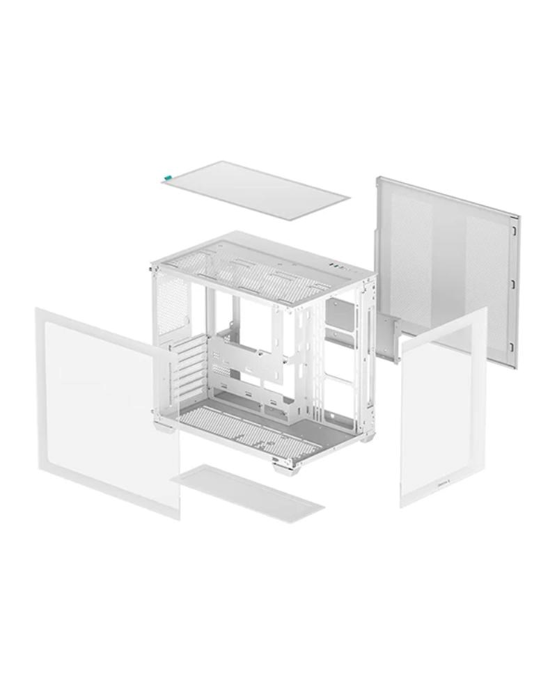 DEEPCOOL Case CG530 WH,  ATX,  Průhledná bočnice,  bílá3 