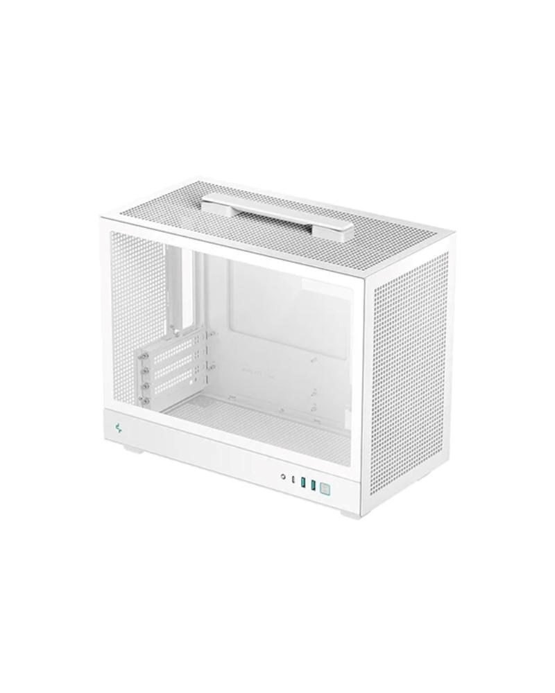 DEEPCOOL Case CH160 PLUS WH,  mATX,  Průhledná bočnice,  bílá0 