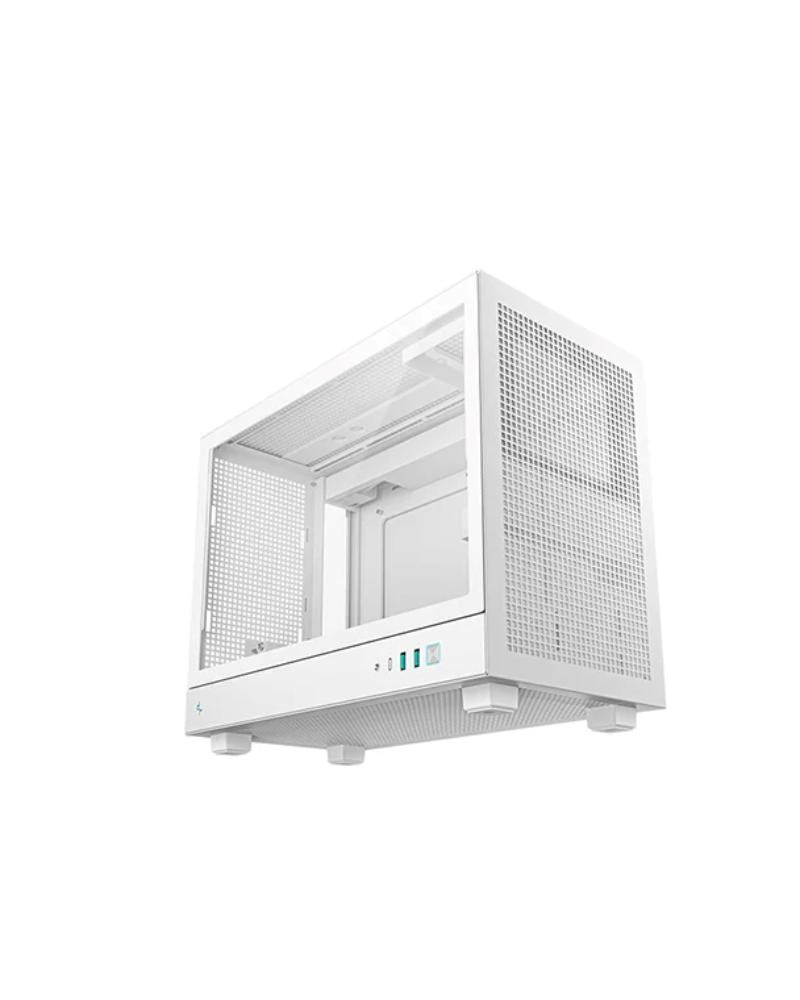 DEEPCOOL Case CH160 PLUS WH,  mATX,  Průhledná bočnice,  bílá1 