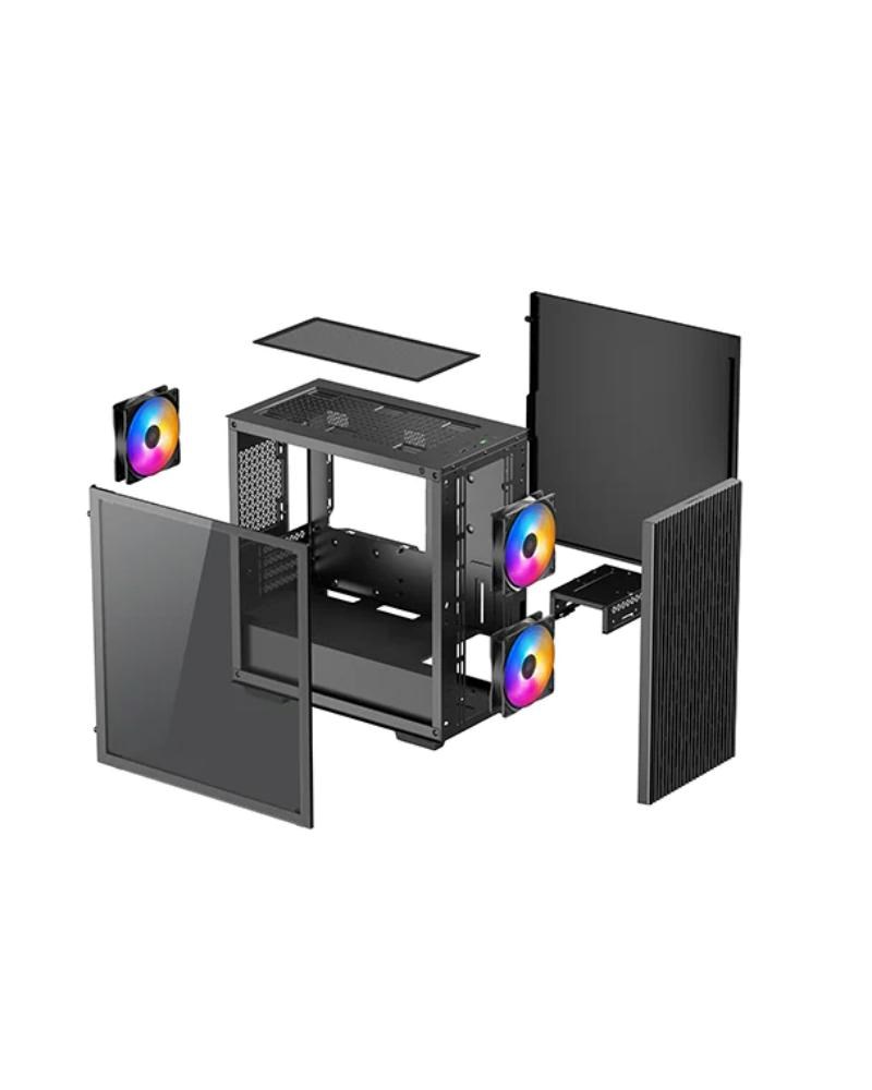 DEEPCOOL Case MATREXX 40 3FS,  mATX,  3x120mm Fan,  černá3 