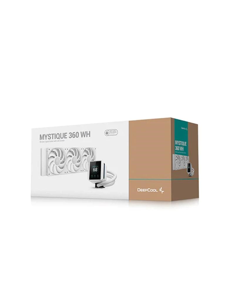 DEEPCOOL Vodní chladič MYSTIQUE 360 WH,  ARGB,  3x 120mm,  AM5,  LGA1851,  bílá5 