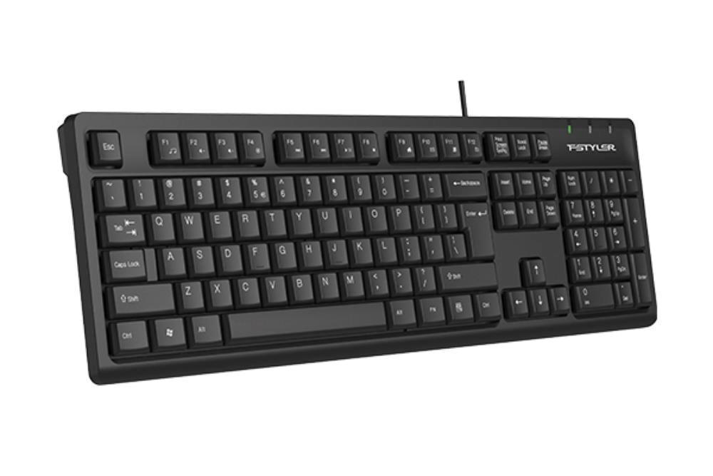 A4tech FK12,  multimediální kancelářská klávesnice,  CZ/ US,  USB,  černá1 
