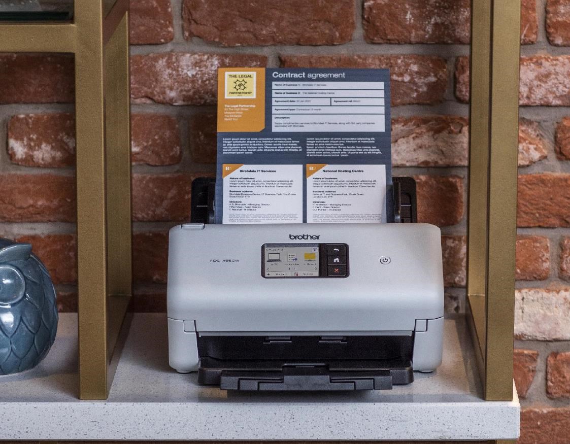 BROTHER skener ADS-4550W DUALSKEN A4 35ppm/ 70dual 600x600 60ADF USB LAN WIFI - display 7.1cm1 