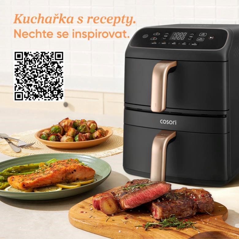 Cosori Turbo Tower Compact horkovzdušná fritéza 8, 6 L černá3 