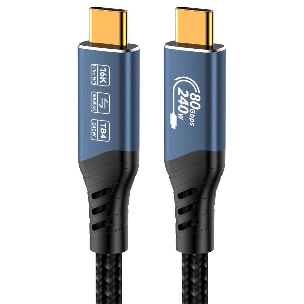 PREMIUMCORD Kabel USB4™ Version2.0 80Gbps 16K@60Hz 240W Thunderbolt 3 a 4 kabel 0, 8m0 