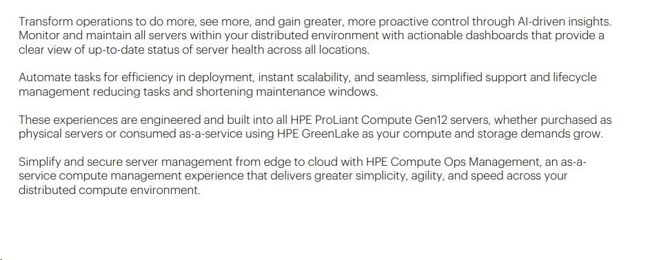HPE PL DL380g12 6505P (2.2/ 12C) 2x32G (P69727) 12LFF 2x8TB (834031) MR416i-o 2x1000W o4x1GbE NBD333 Smart Choice7 