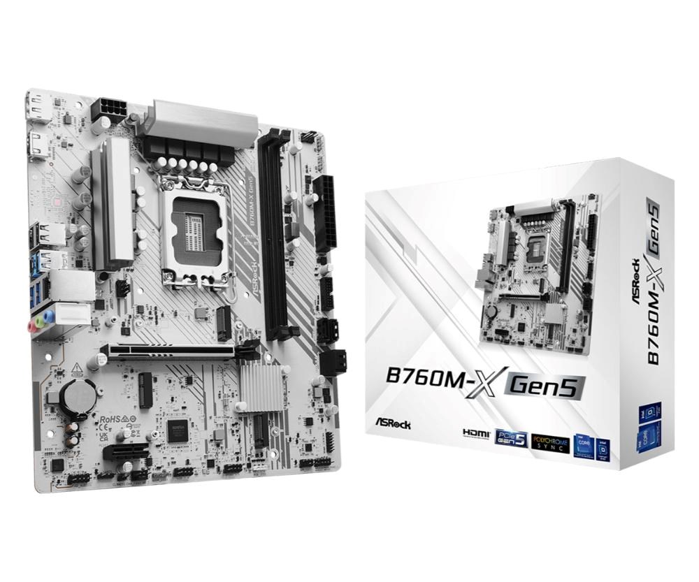 ASRock MB Sc LGA1700 B760M-X Gen5,  Intel B760,  2xDDR5,  1xDP,  1xHDMI,  mATX2 