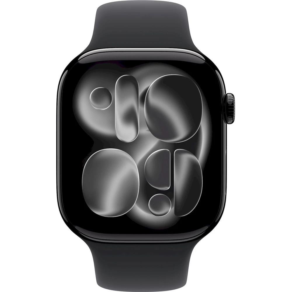 Apple Watch Series 11 GPS + Cellular 46mm Jet Black Aluminium Case with Black Sport Band - M/ L1 