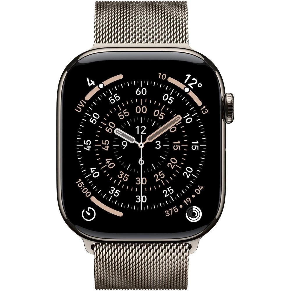 Apple Watch Series 11 GPS + Cellular 46mm Natural Titanium Case with Natural Milanese Loop - M/ L1 